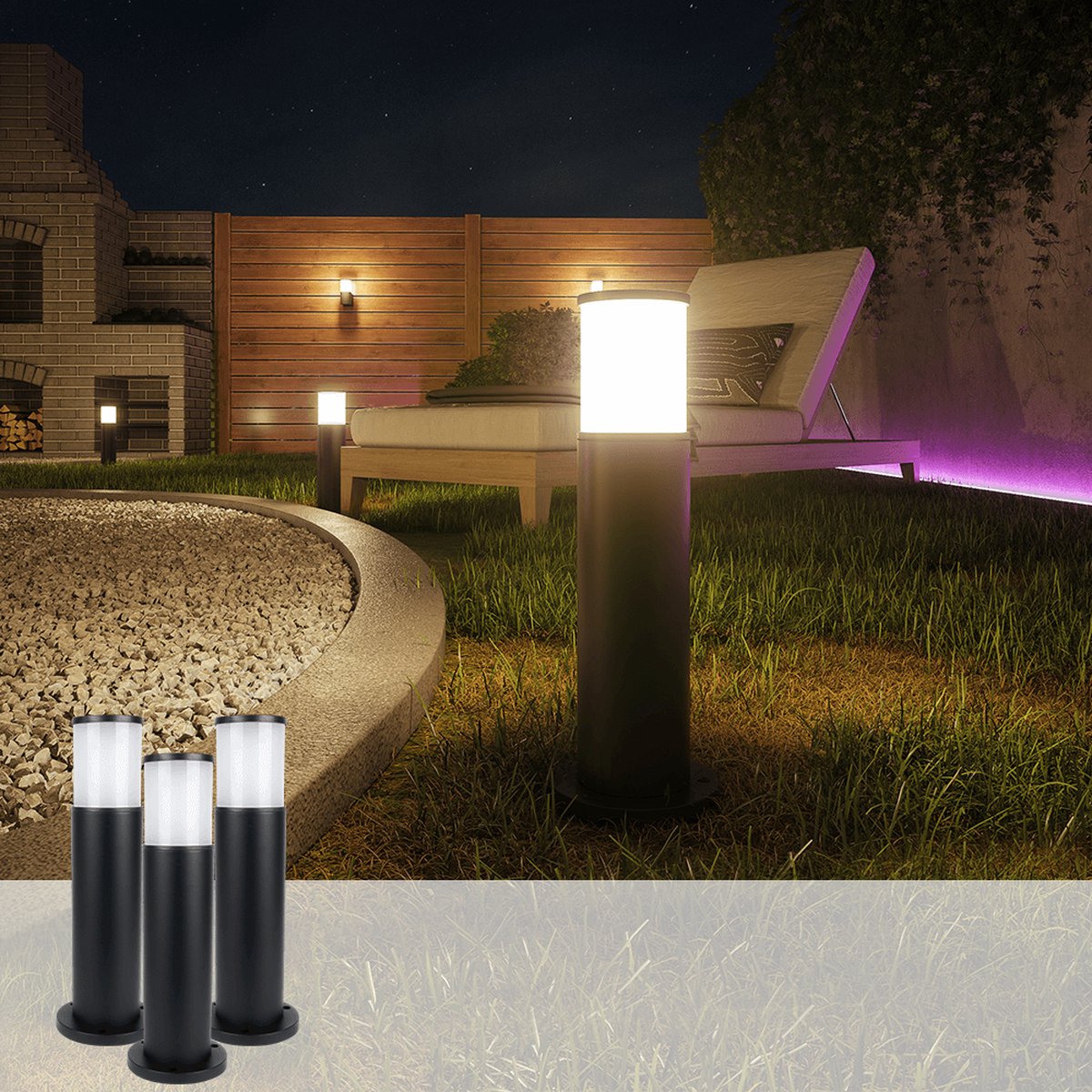 Zigbee sokkel lamp voor buiten 9W rond - RGBWW - Slimme tuinverlichting -  Starterset 3... | bol.com