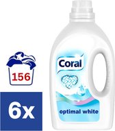 Coral Lessive Liquide - Blanc Optimal 26 lavages - Pack économique 6 unités