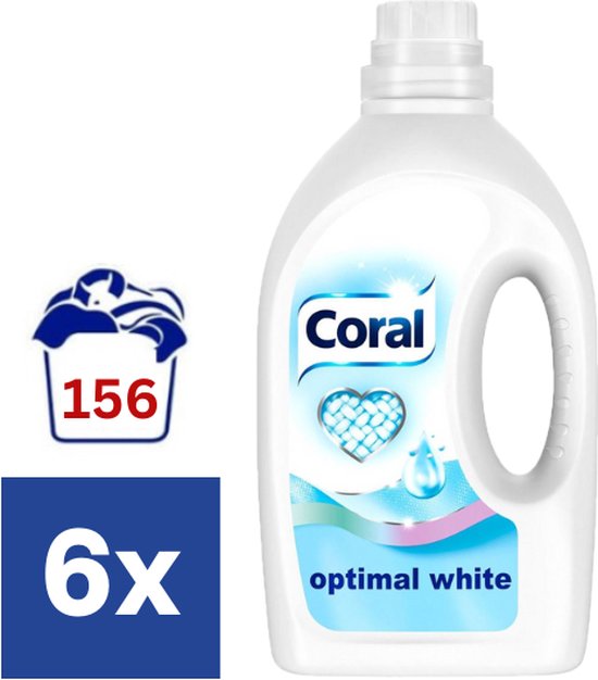 Coral Lessive Liquide - Blanc Optimal 26 lavages - Pack économique