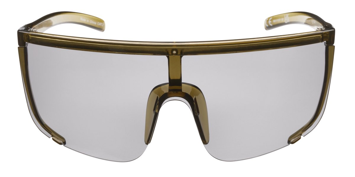 Icon Eyewear Zonnebril ANGELINA - Olijfgroen montuur - Lichtgrijze glazen