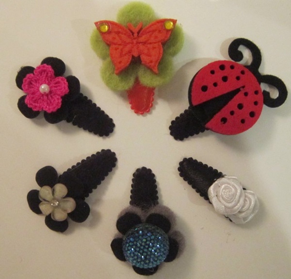 ZoeZo Design - 6 stuks - baby - peuter - haarclips - haarspeldjes - beestje - bloemetje