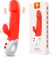Wave bunny vibrator met 9 vibratiestanden Oranje