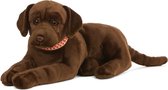 Grote pluche bruine Labrador hond knuffel 60 cm - Honden huisdieren knuffels - Speelgoed voor kinderen