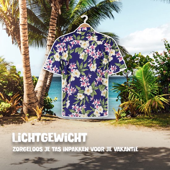 Hawaii Blouse Mannen - Shirt - Hemd - 100% Katoen - Overhemd Heren Korte Mouw - Made in Hawaii "Tropisch Paars" Maat XL