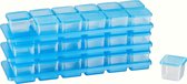 Kigima Mini boîte de congélation, rectangulaire, 3,5 x 3,5 x 3,3 cm, 0 L (36 pièces) & support, Blauw transparent