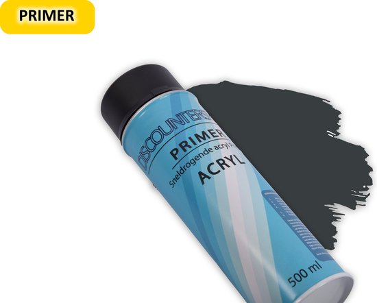 Ultieme Set: 4 stuks Professionele Acryl Spuitbus Primer Zwart 500 ML ...