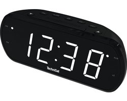 TechniSat DIGICLOCK 1 - FM Wekkerradio met USB-poort voor het opladen van een mobiele telefoon