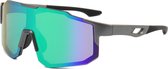Sport Zonnebril - Fietsbril - Sportbril - Grijs Zwart - Groen Blauw Spiegel - Gepolariseerd