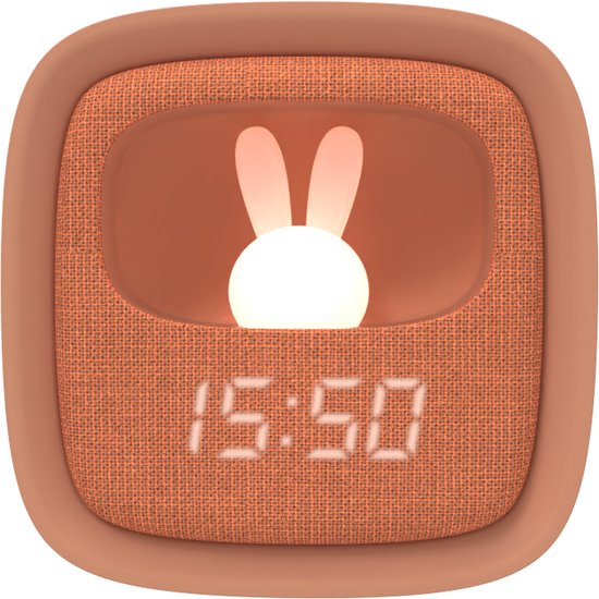 Billy Clock Tavşan Masaüstü Saat ve Aydınlatma - Turkuaz Çocuk Odası Saat