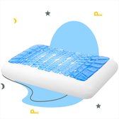 Sleep Comfy - Gel Traagschuim Serie - Hoofdkussen met koelgel - 30 dagen Proefslapen - Traagschuim Hoofdkussen - Hoofdkussen Slaapkamer - Anti Nekklachten - Gel - X | 60x40x16 cm