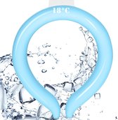 Huntex Ice Ring Neck Cooler Blauw; Votre Alternatief durable et confortable à un ventilateur de cou - Fournit un Climatiseurs jusqu'à une heure - Profitez d'une température agréable de 18°C"