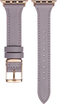 Bracelet en cuir - convient pour Apple Watch Series 1/2/3/4/5/6/7/8/SE avec boîtier de taille 38/40/41 mm - lilas