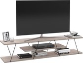 TV meubel Säffle 143x33x30 cm eiken en zwart