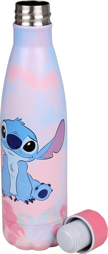 Stitch Disney - Bouteille isotherme en acier inoxydable rose et