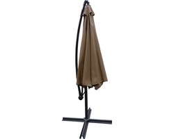 OAHU ronde parasol 3m diameter taupe + hoes