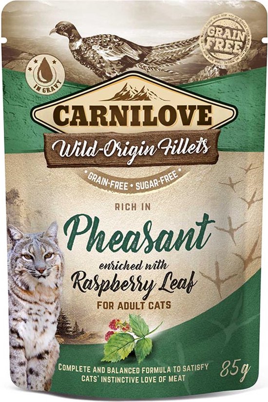 Carnilove Cat Pouch Pheasant with Raspberry 85 gram -  - Katten droogvoer