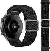 Nylon bandje - geschikt voor Samsung Galaxy Watch 6 / Watch 6 Classic / Watch 5 / Watch 5 Pro / Watch 4 / Watch 4 Classic / Watch 3 41 mm / Watch 42 mm / Active / Active 2 - zwart