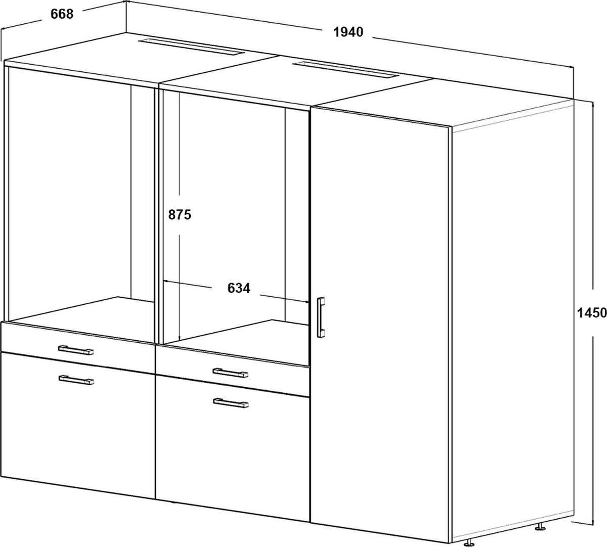 Mobistoxx Set de 2 ARMOIRES LAVE-LINGE Lavage, Meuble pour lave