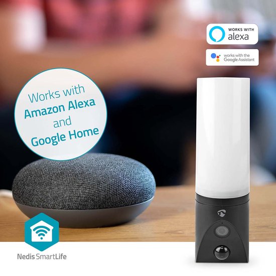 Nedis SmartLife Camera voor Buiten - Wi-Fi - Omgevingslicht - Full HD 1080p - IP65 - Cloud Opslag (optioneel) / microSD (niet inbegrepen) / Onvif - 100 - 240 V AC - Met bewegingssensor - Nachtzicht - Zwart van Nedis — afbeelding 5