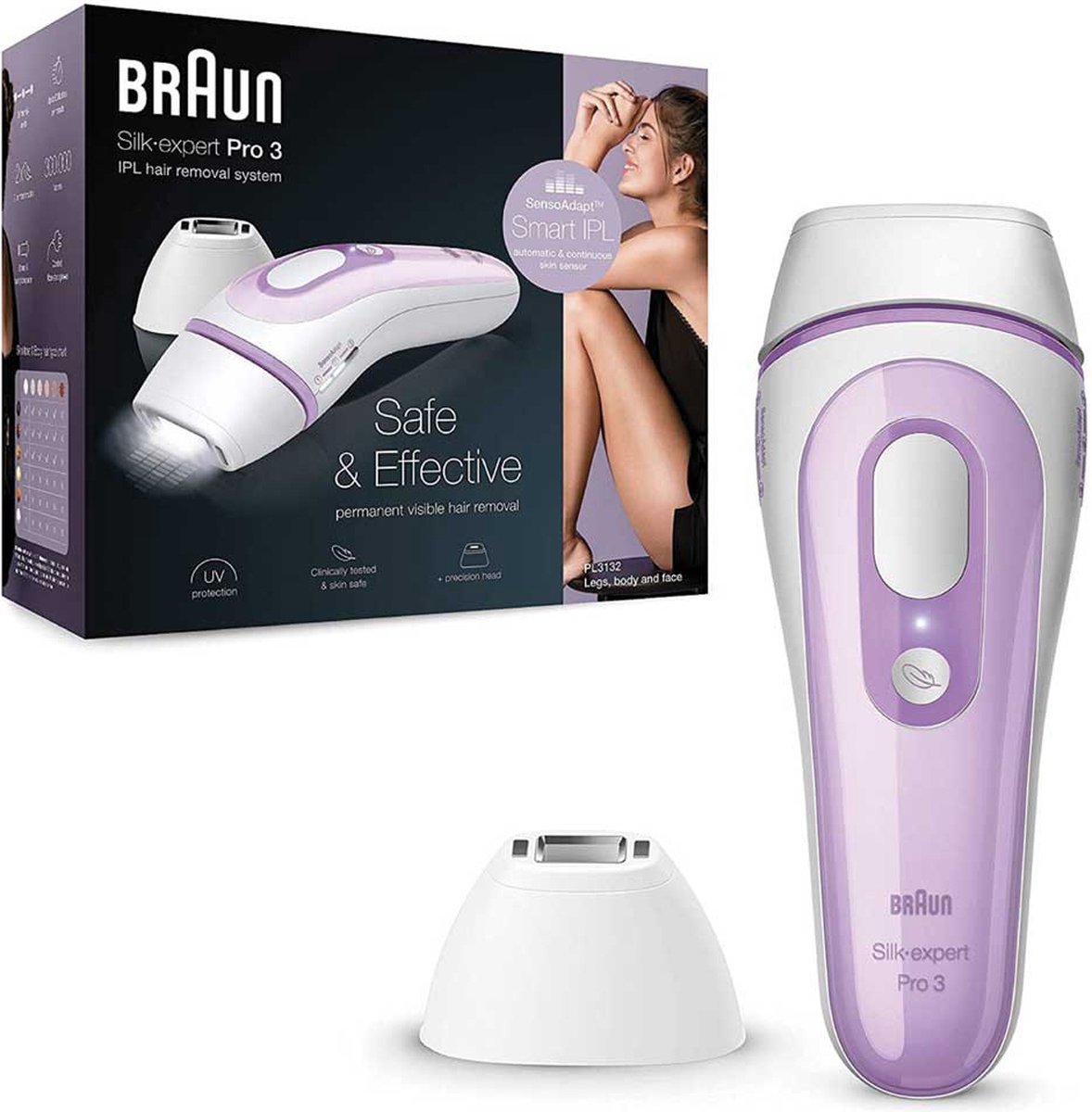 Braun PL3011 Silk-Expert Pro 3 Épilateur à lumière pulsée - blanc / violet