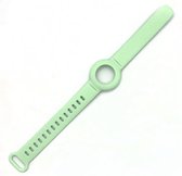 Premium Siliconen Armband geschikt voor Apple AirTag voor Kinderen - Licht Groen - AirTag-sleutelhanger - Polsband GPS Horloge Kind - Tracker Houder Armband - Trackers Band - Kinder Horloge - Peuter - Polsband GPS Horloge Senioren - ixen