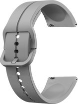 Bracelet en Siliconen - Convient pour Samsung Galaxy Watch 4/Watch 4 Classic/Watch 5/Watch 5 Pro/Watch 3 41mm/Watch 42mm/ Active/ Active 2 - Gris