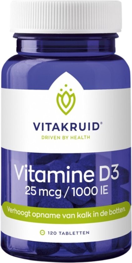 VitaKruid Vitamine D3 25 mcg 120 tabletten