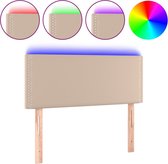 vidaXL Tête de lit LED Similicuir Couleur cappuccino 100 x 5 x 78/88 cm