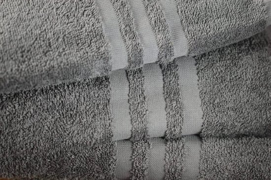 LINNICK Diamond Badstof Handdoek 60x110cm - white - set van 4 kopen