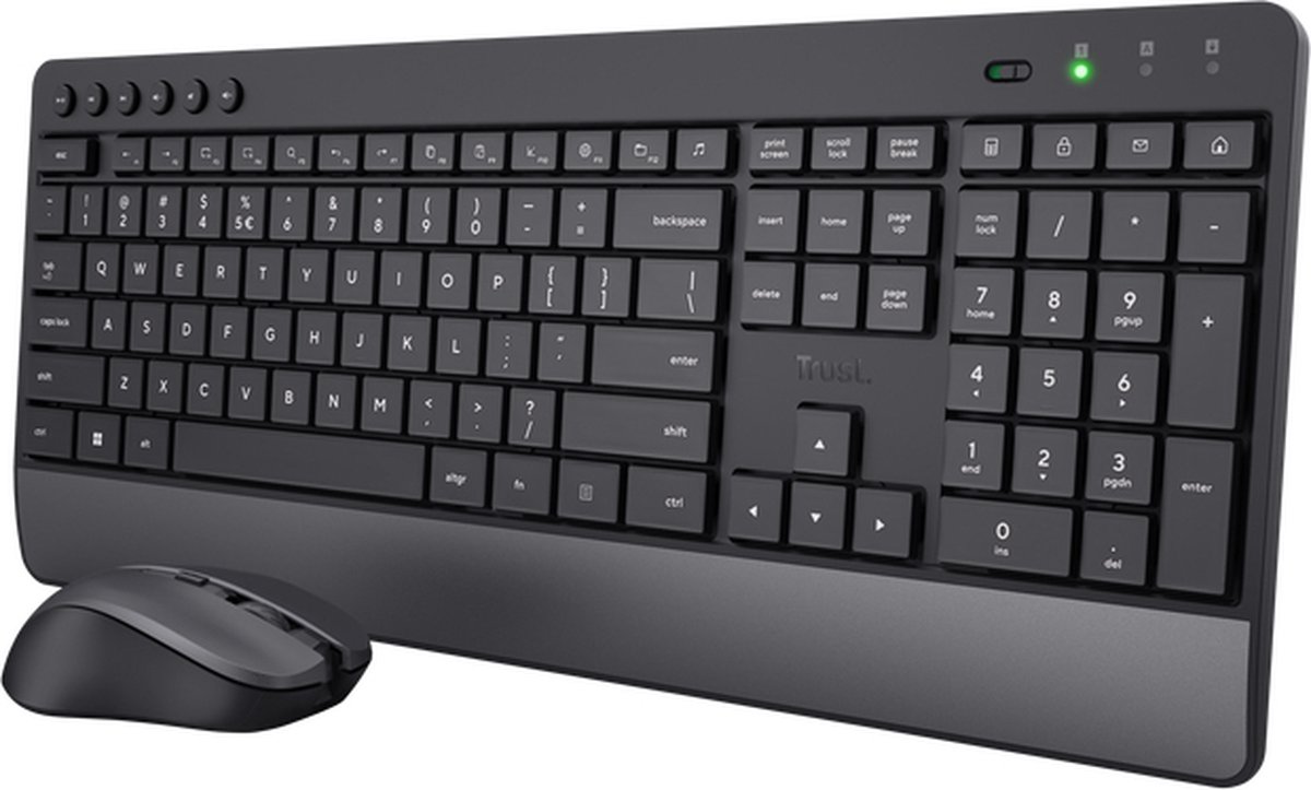 Keyboard and Mouse Trust Spanish Qwerty Black