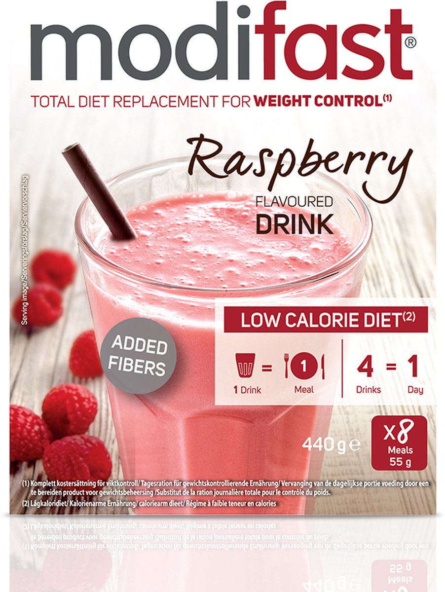 Goedkoopste Modifast Weight Control Raspberry Flavoured Drink 440 g