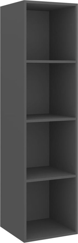 vidaXL - Tv-wandmeubel - 37x37x142,5 - cm - bewerkt - hout - grijs