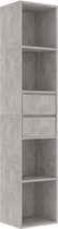 vidaXL - Boekenkast - 36x30x171 - cm - bewerkt - hout - betongrijs