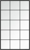 vidaXL - Wandspiegel - 100x60 - cm - metaal - zwart