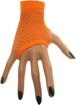Handschoenen - Oranje - Vingerloos - Net - Kort - Fluor, neon