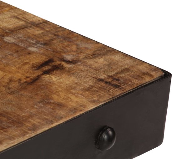 Table basse sur roulettes 100x60x26 cm bois de manguier massif