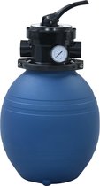 vidaXL - Zwembadzandfilter - met - 4-positie - ventiel - 300 - mm - blauw