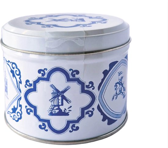 Daelmans Stroopwafels in Delfts Blauw blik - 230 gram per blik - 8 Stroopwafels per blik cadeau geven Daelmans Stroopwafels in Delfts Blauw blik - 230 gram per blik - 8 Stroopwafels per blik cadeau geven