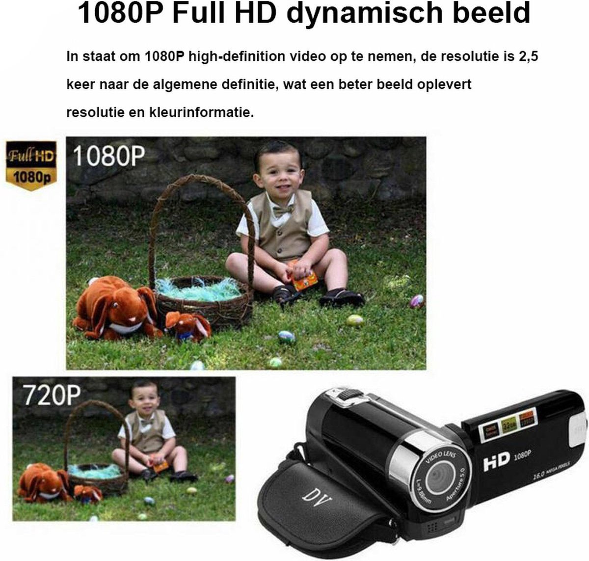 Caméra vidéo portable Caméscope Photographie Numérique Full Hd 1080p  Caméscopes Lcd Écran Pour Vidéo