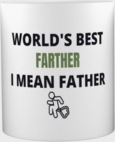 Akyol - Worlds Best Farther Mug avec impression - papa - cadeau papa - cadeau tasse à café - anniversaire papa - fête des pères - meilleur papa - capacité 350 ML
