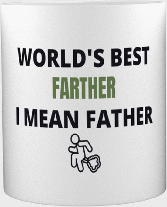 Akyol - worlds best farther Mok met opdruk - papa - cadeau papa - cadeau koffiemok - verjaardag papa - vaderdag - beste papa - 350 ML inhoud