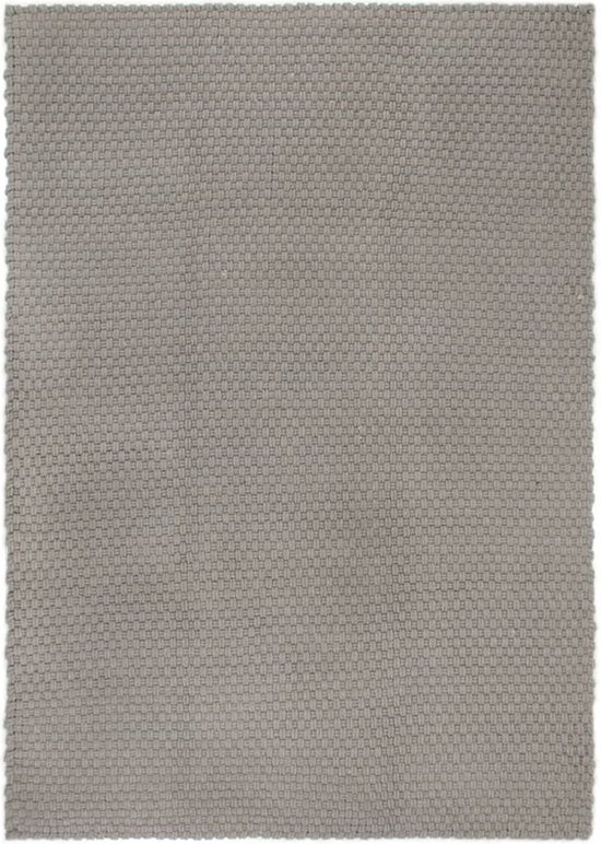 vidaXL - Vloerkleed - rechthoekig - 200x300 - cm - katoen - grijs