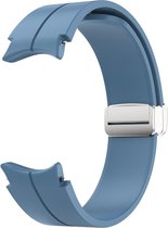 Siliconen bandje - geschikt voor Samsung Galaxy Watch 6 / Watch 6 Classic / Watch 5 / Watch 5 Pro / Watch 4 / Watch 4 Classic - steenblauw