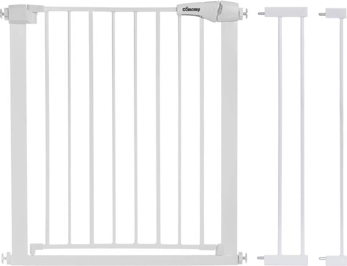 COMOMY Barrière de Sécurité, 75-103cm Barriere Escalier pour Bébé, sans  Perçage Barrière à Pression pour Chat et Chiens, Fermeture Auto,  Extensible, Métal Blanc : : Autres