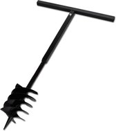 vidaXL Tarière avec poignée et tête de vis 180 mm (noir)