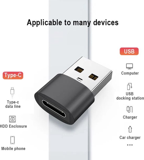 UGREEN USB C Naar USB Adapter 2 Stuks, Vrouwelijk Naar Mannelijk