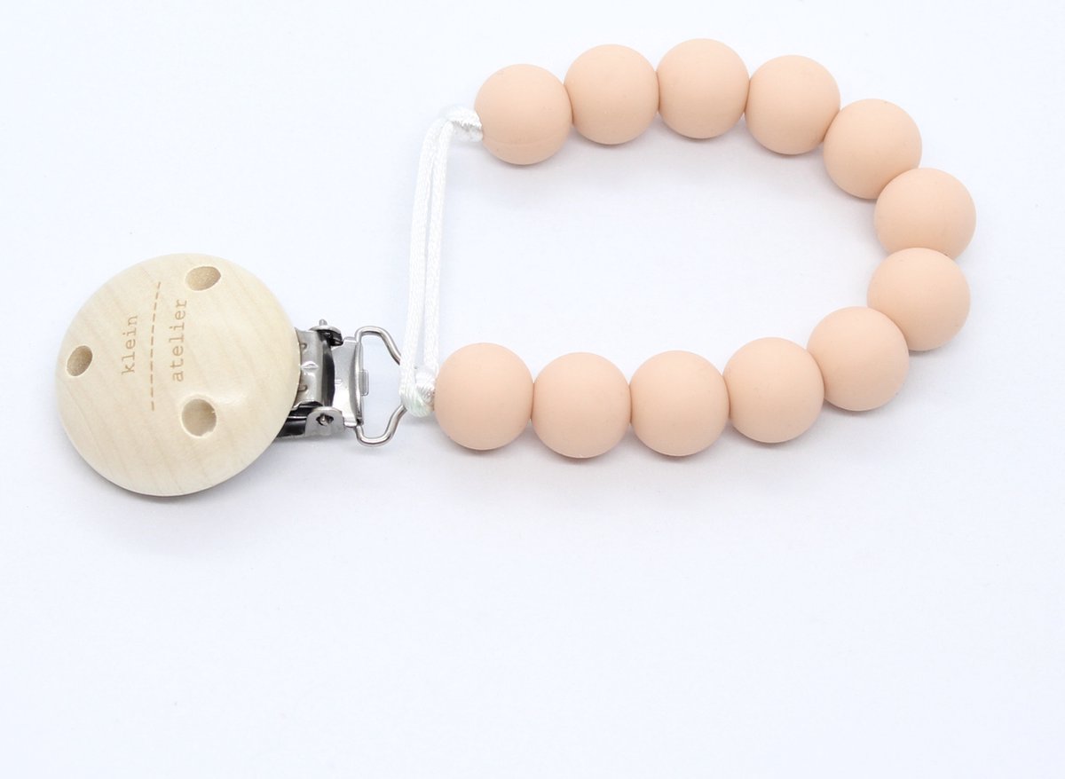 Goedkoopste Fopspeenketting uni-color peachy