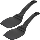 2 spatules avec cuillère large pour gros aliments Longueur 29 cm plastique Professionnel Zwart