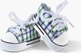 Minikane Geruite Sneakers Blauw-Groen 34 cm