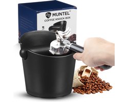 Muntel® Uitklopbak Koffie - Knockbox - Antislip - 1,3 L - Zwart